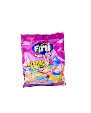 Bala Gel Minhocas Citrica Fini 250gr